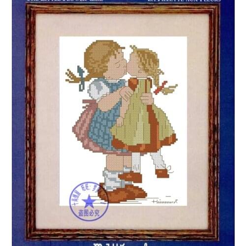 Free delivery Top Quality popular counted cross stitch kit kiss my doll