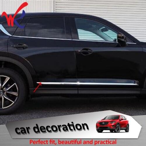 Loyalty for Mazda CX5 CX-5 2017 Door Body Side Molding Trim Cover ABS Chrome Car Accessories Auto Styling