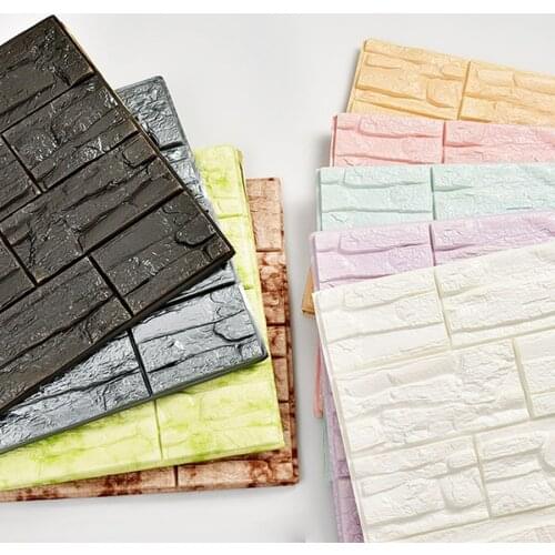 New 3D Wall Panels Kids Room 3D Stone Pattern Wallpaper For Living Room Bedroom Home Decor Waterproof Self Adhesive Wall Papers