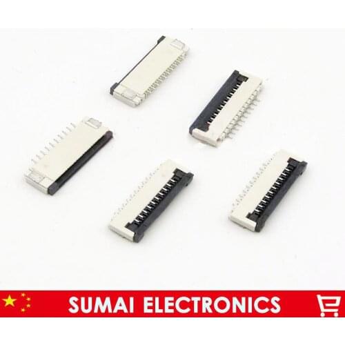Sample, 10Pin FPC FFC connector cable socket 10 pin 1.0mm connector for LCD screen interface of DVD/GPS/MP3,10P