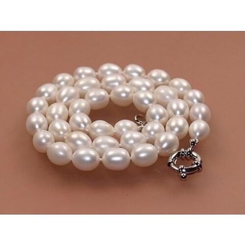 NEW female gift 8-9mm natural fresh water cultured akoya pearl necklace 18inch