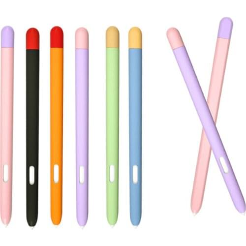 Simple Silicone Sock-Resistant Pencil Case For Samsung Tab S7 S6 Lite Comfortable Touch Cartoon Tablet Protective Pencil Case