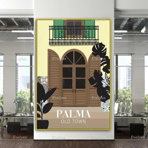 Palma Travel Poster, Palma Travel Print, Mallorca Print Palma Poster Palma Print, Majorca Travel Print, Home Decor Canvas Gift