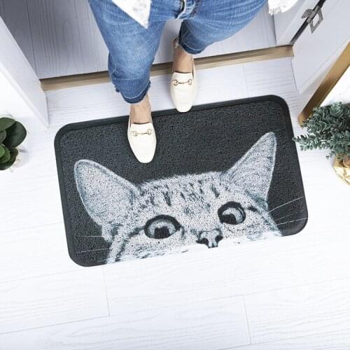 Doormat Custom Anti-slip Dust Carpet Kitchen Mat Rug Nordic Minimalist Pet PVC Silk Loop Entrance Rubbing Rug Foot Pad Door Mats