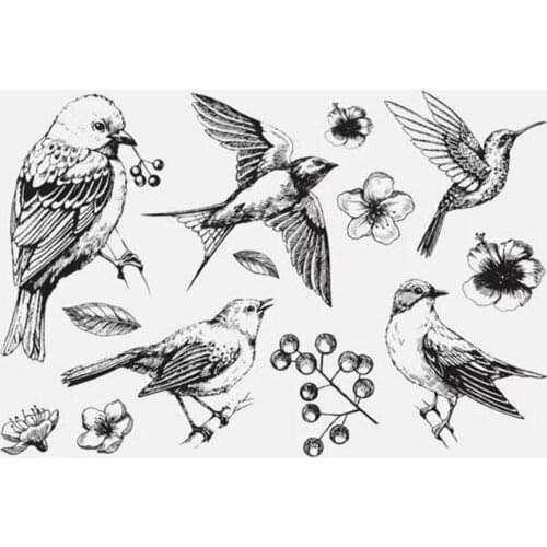 BIRD Transparent Clear Silicone Stamp/Seal for DIY scrapbooking/photo album Decorative clear stamp sheets A695