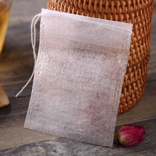 100pcs/lot Corn Fiber Empty Tea bag food grade PLA Biodegraded Teabag 6*8CM