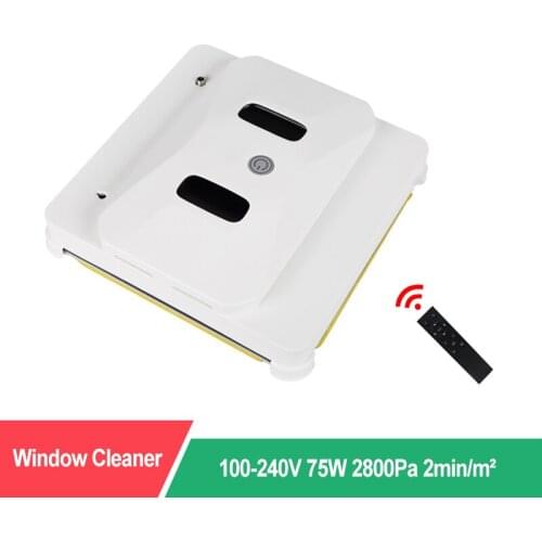 Electric Smart Window Cleaning Robot 7.5cm Ultra-thin Body Frame Detection Anti-falling With Remote Control Window Cleaner