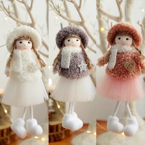 Christmas Decorations Angel Girl Doll New Year Christmas Ornaments Pendants Hanging Gifts Xmas Tree Decor Home Decoration