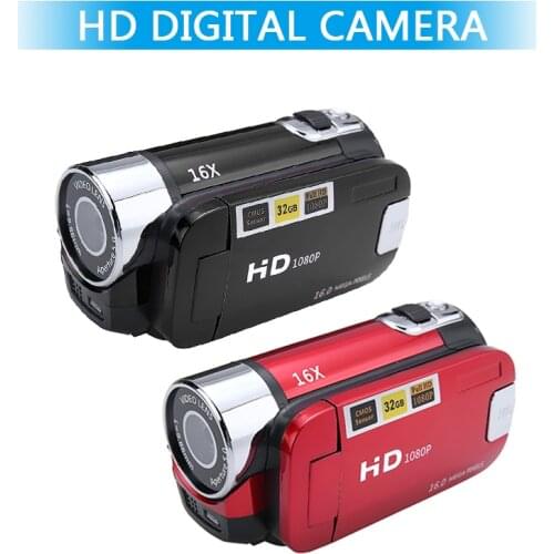 Full HD 1080P Selfie Anti-Shake Video Record Shoot Camera 16 Megapixel 270 Degree Rotation Screen Camcorders for Vlogging