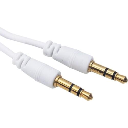 3.5 MM MALE/MALE STEREO 1.5 METERS CABLE RED-WHITE POWERMASTER