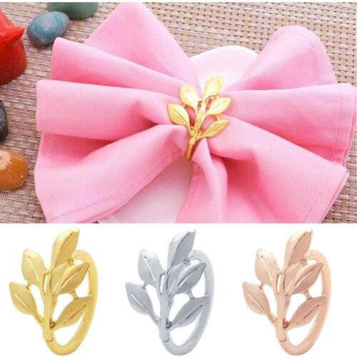 Unique Beautiful Solid Color Napkin Buckle Alloy Napkin Rack Wear-resistant for Restaurant