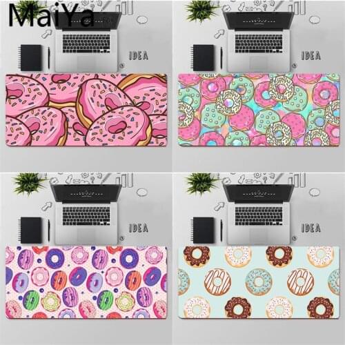Maiya Top Quality Delicious colorful donuts Natural Rubber Gaming mousepad Desk Mat Free Shipping Large Mouse Pad Keyboards Mat