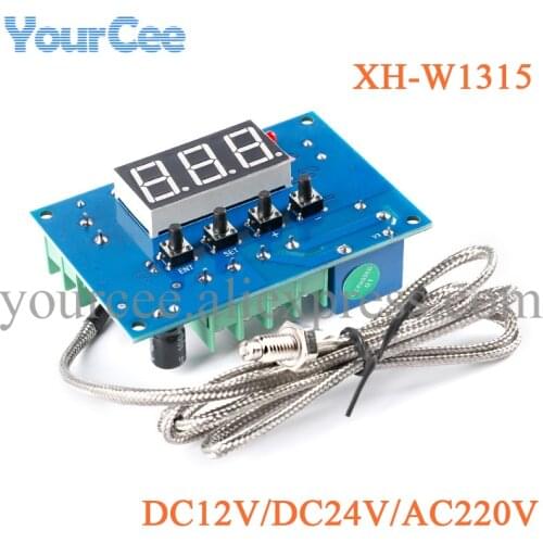 XH W1315 DC 12V 24V High Temperature LED Digital Thermostat Switch K-Type Thermocouple Control Sensor Module -30~999℃ XH-W1315