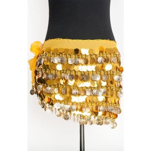 Womens new hot Belly Dancing belt With Coins Wrap Belt Dancer Skirt Belly Dance Costume clothes fashion belly dance hip scarf