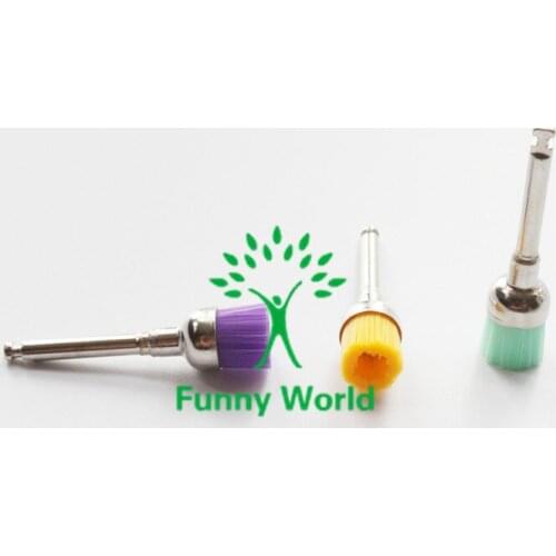 Dental Lab Oral 20Pcs Colorful Nylon latch flat Polishing Polisher Prophy Brushes