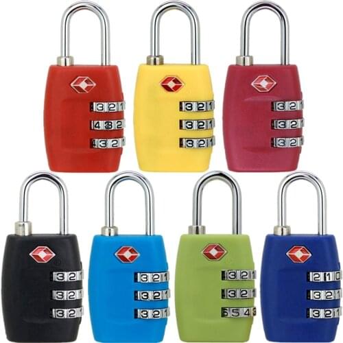 3-digit Resettable Combination Code Lock Mini ABS Password Luggage Padlock For Outdoor Travel Bag Trunk Suitcases