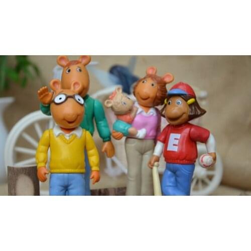 Children Toys Action Figure PVC Dolls Arthurrfamily Decoration Best Gifts 4pcs/set