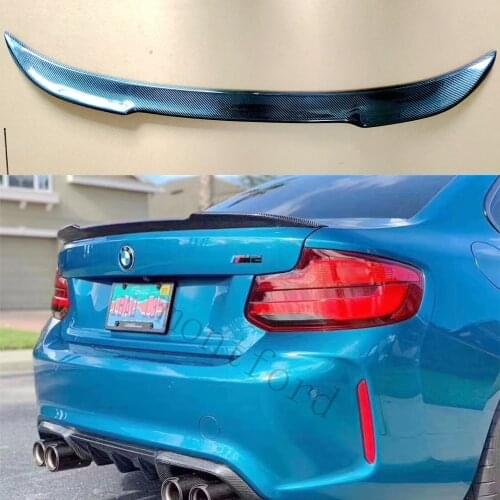For BMW F22 Spoiler Performance Carbon Fiber Spoiler Lips 2 Series F22 Coupe & F87 M2 220i M235i 228i 2014 - UP CS style