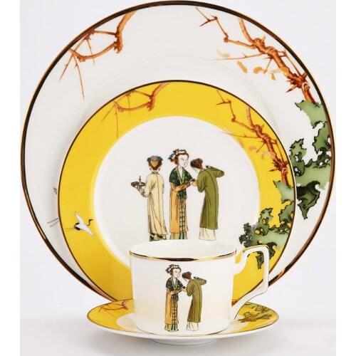 Home Kitchen Tableware Dessert Plate Coffee Tea Cup Saucer Restaurant Decoration Steak Plate