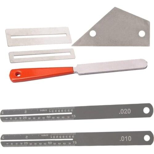 Guitar Fret File+Fret Rocker Level+Fingerboard Protector & Guitar Fret Puller Fretboard Fingerboard Steel Plate