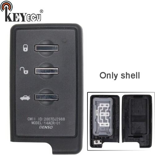 Keyecu For Subaru Forester Impreza Legacy Outback Tribeca XV Replacement 3 Button Smart Remote Key Shell Case Model: 14ACR-01