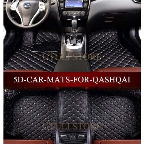 Leather Car floor mats for Nissan Patrol Y61 Y62 Qashqai Pathfinder Xtrail Maxima March custom fit car carpet floor foot mats