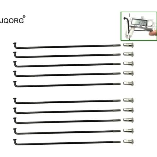 10 Gauge Material 45# Steel Black Color Electrophoresis Surface Electric Motorcycle Spokes J-bend Equal Diameter E-BIKE Spokes