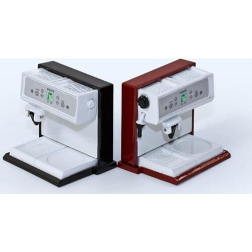 Dollhouse Miniature Candy Toy Scene Model Accessories Mini Black Dark Red Coffee Machine