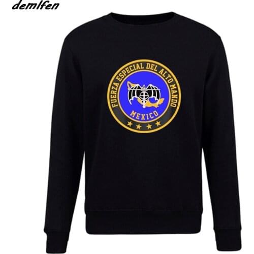 Fashion Men Fleece Sweatshirt Mexico Special Force Cuerpo De Fuerzas Especiales hoodies Cool Coat Tops Harajuku Streetwear