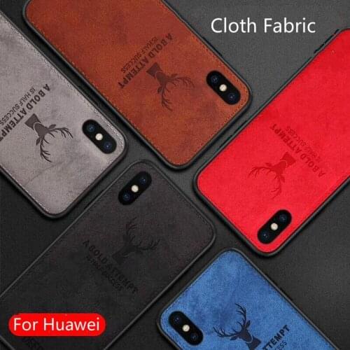 Soft Silicone Texture Fabric Deer Cloth Case For Huawei NOVA 7SE 7 6 MATE 30 PRO Y9 PRIME 2019 P SMART Z Shockproof Case Cover