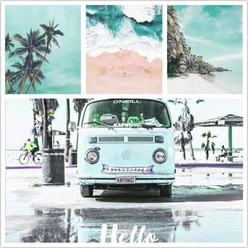 Romantic Seaside Scenery 5D Diy Full Square and Round Diamond Painting Embroidery Cross Stitch Kit Wall Art Handcraft Home Decor