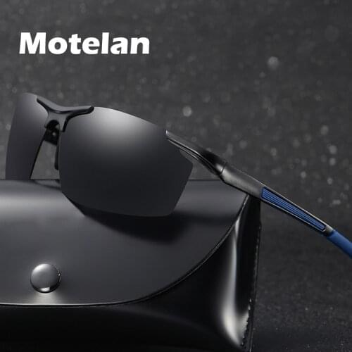 2019 New Mens Polarized Rimless Aluminum Sunglasses Male Driving Polarised Eyewear Goggle Style UV400 Sun Glasses 9 Colors 8530