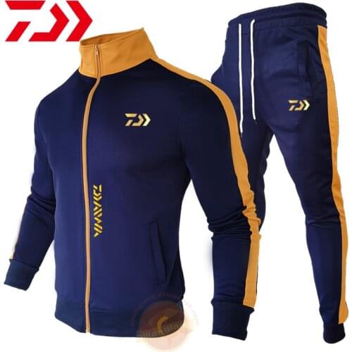 2021 Autumn DAIWA Fishing Clothes Mens Outdoor Sports Fishing Suit Stand-up Collar Casual Windproof keep warm Fishing Sweater