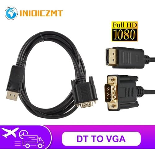 1080P DP to DVI Converter 1.8m Cable DisplayPort Male to DVI-D 24+1Pin Male Professional Display Adapter for DVI Input Monitor