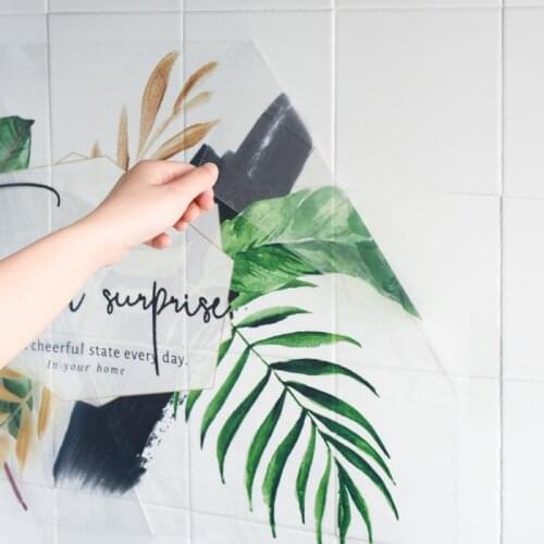 45*75cm Transparent Kitchen Oilproof Sticker Self-Adhesive High Temperature Oil-Proof Tile Waterproof Household Decoration