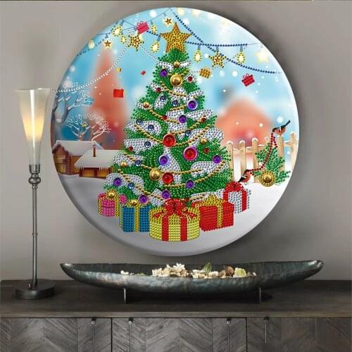 Christmas Tree 5D Tin Diamond Painting Kits Diamond Embroidery Mosaic Cross Stitch Painting With Diamonds Home Wall Decoration