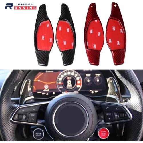Carbon Fiber Steering Wheel Paddle Shift For Audi RS3 RS4 RS5 2017 2018 R8 TT RS 2016 2017 2018 Shift Paddles