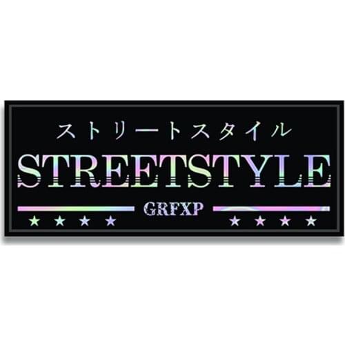 Funny 13cm x 5.3cm Street Style Iridescent Vinyl Sticker Car Vinyl Decal Reflective Car Sticker Waterproof Car Styling
