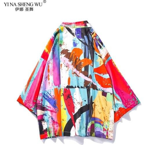 Japanese Traditional Kimono Yukata Robe Women Japan Kimonos Cardigan Men Kimono Femme Loose Thin Coat Unisex Kimono Cosplay Tops