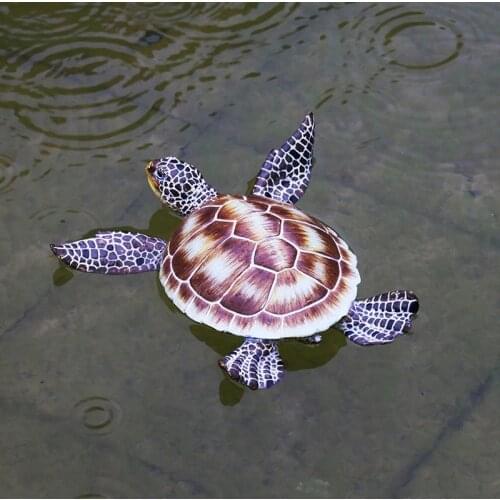 [YL] Creative Swimming pool Floating water Sea Turtle Statue Outdoor Garden Pond Decorative animal Sculpture Home Decor Ornament