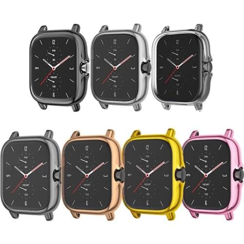 TPU Soft Full Screen Glass Protector Case Shell Edge Frame For Amazfit GTS 2/2e GTS2/e Smartwatch GTS2e Protective Bumper Cover