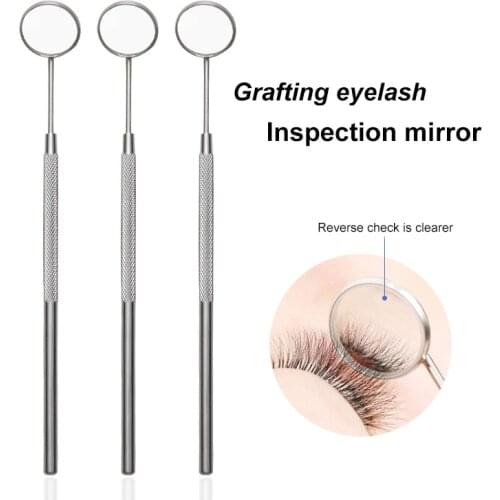 1Pcs New Stainless Steel Makeup Mirror for Grafting Eyelash Eyelash Extensions Special Inspection Mirror for Screening Eyelashes