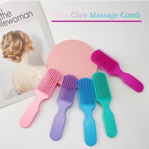 Womens tangled hairbrush scalp massage comb wet and dry curly hair comb health care comb salon hair styling tool