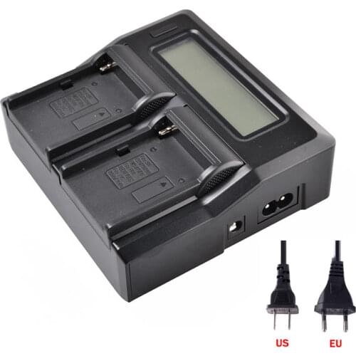 LCD Display Dual Digital Camera Battery Fast Charger for Sony NPF330 NP-F550 NP-F750 NP-F770 NP-F960 NP-F970 HVR-HD1000 HVR-V1J