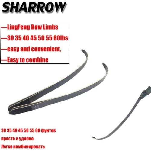 1 Pair Bow Limb Archery Take Down Recurve Bow Limbs 30 35 40 45 50 55 60 lbs Hunting Archery Composite Material Lamination