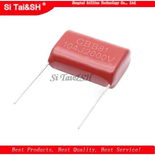 10PCS 0.1uF 2000V 2KV CBB 104 100NF Polypropylene film capacitor pitch 25mm CBB81