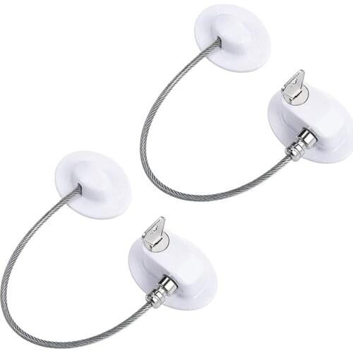 2 Pcs Fridge Lock, Refrigerator Lock for Children, Mini Fridge Locks for Kids, Freezer Lock, Used in Refrigerator Door