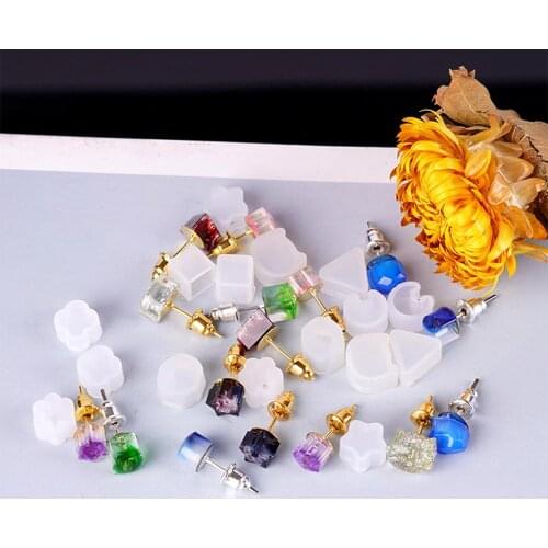 3PCS Multi Shaped Earrings Silicone Jewelry Making Tools for Women Triangle cat shape Pendant Bracelet Expoxy Mold Accessories