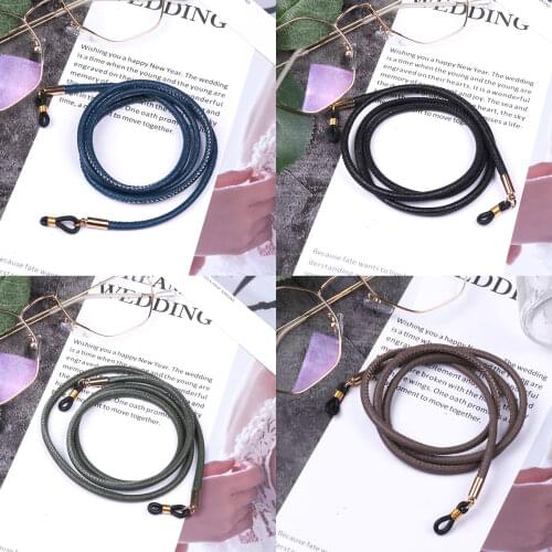 4/6 Eyeglasses Lanyard Reading Glasses Holder Straps Anti Slip Retainer Adjustable PU Leather Eyewear Chain Sunglasses Fastener