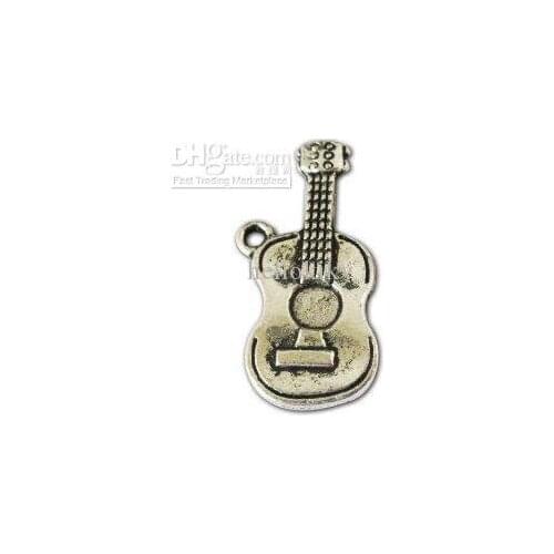 600pcs Tibetan silver guitar charms A10581